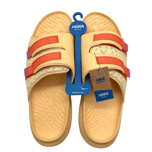 New HOKA Sandals Slide Me  Size 14 Vibrant Orange ORA Luxe Recovery Foam 1134150 main image 7